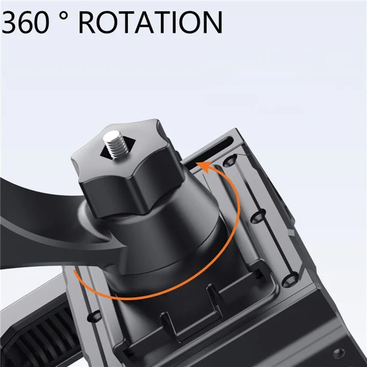 QX-24 ABS Motorcycle Phone Mount Holder Bracket (Installation On Rearview Mirror)