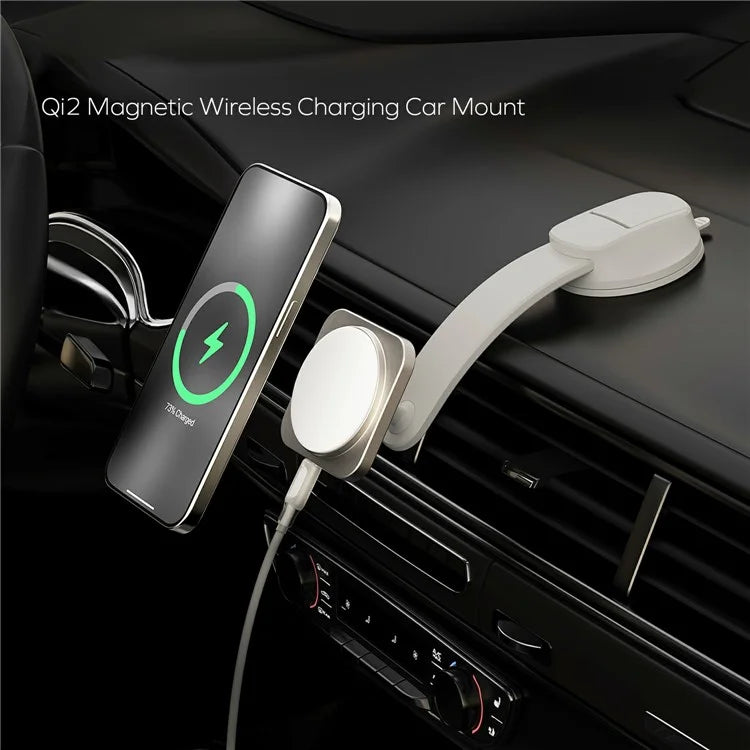 MOMAX Q2. Mag Mount 15W Magnetic Car Mount with 2 Install Base 360 Degree Rotation Phone Holder