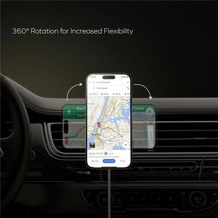 MOMAX Q2. Mag Mount 15W Magnetic Car Mount with 2 Install Base 360 Degree Rotation Phone Holder