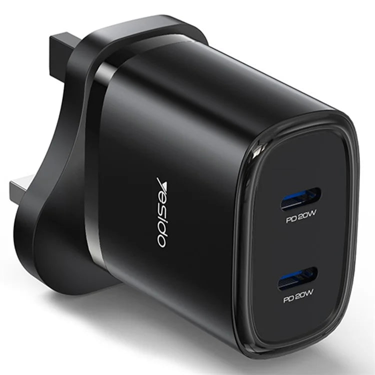 YESIDO YC55 20W Wall Charger UK Plug Charging Adapter with Type-C Cable