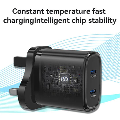 YESIDO YC55 20W Wall Charger UK Plug Charging Adapter with Type-C Cable