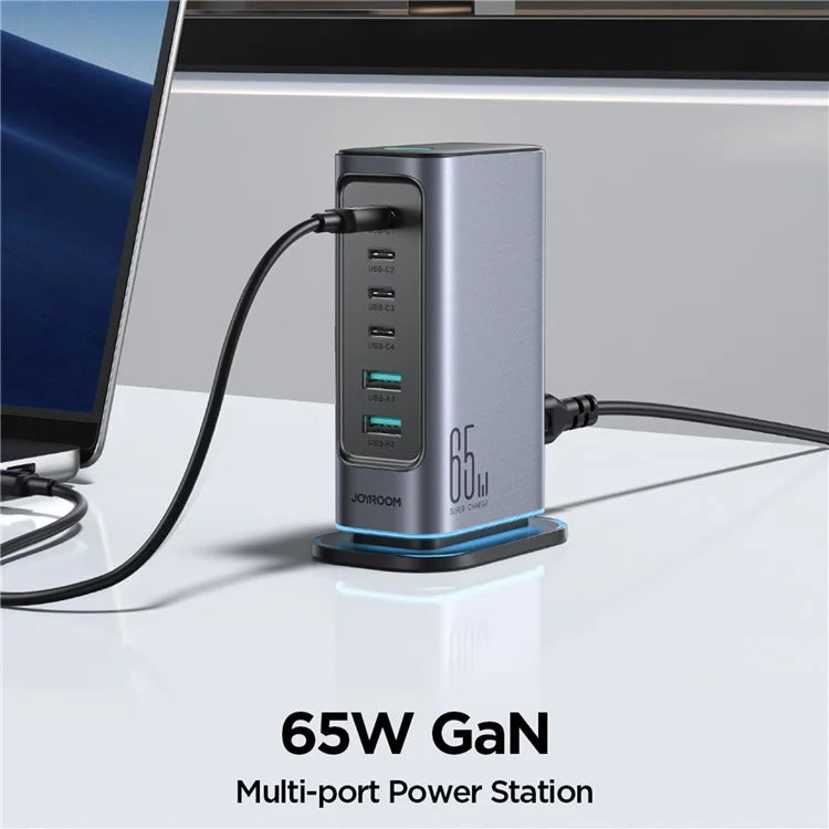 JOYROOM TCM02 65W USB Charger Block 6-Port GaN Desktop Phone Charger