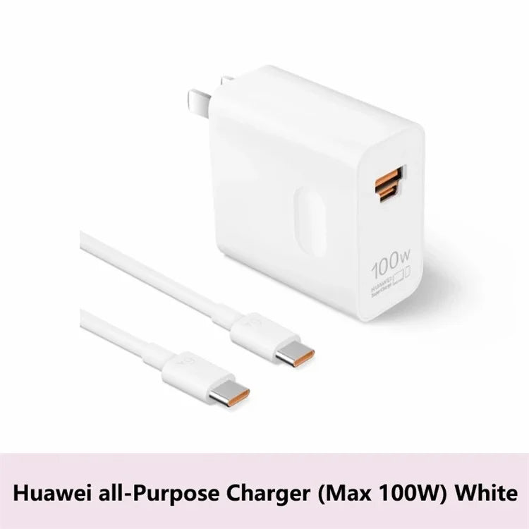 HUAWEI HW-200500C02 100W High Power Adapter USB-A + Type-C CN Plug Wall Charger with Cable