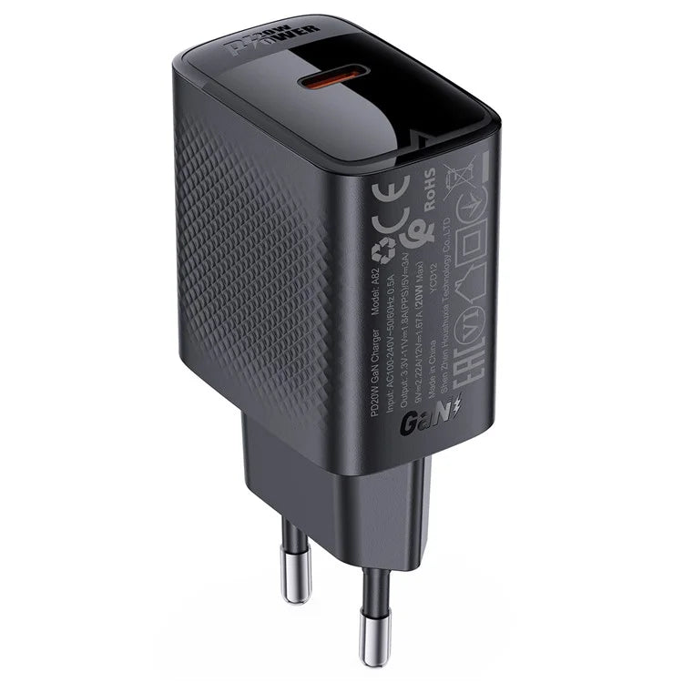 ACEFAST A82 PD 20W GaN Power Adapter Single USB-C Phone Charger