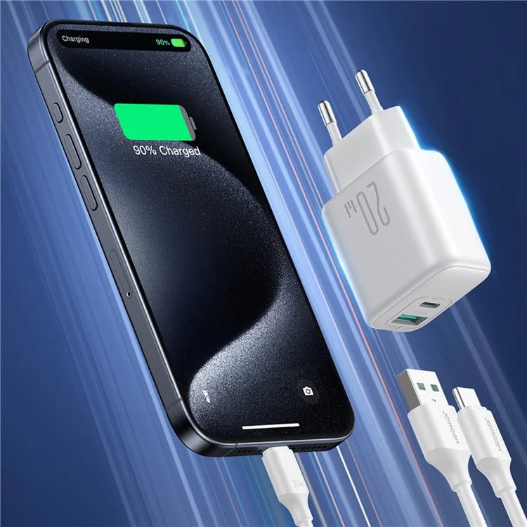 JOYROOM JR-TCF21 20W Fast Charger Type-C + USB-A Dual Port Power Adapter