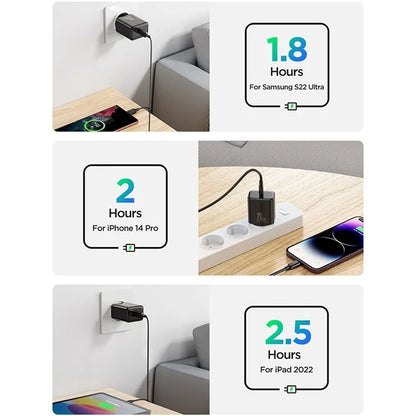 JOYROOM JR-TCF06 EU Plug PD 20W Fast Charging Power Adapter + 1m Type-C Cable for iPhone 16-15 Series