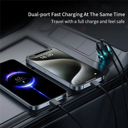 XUNDD XDCH-079 Car Charger Pull Tab PD 30W + QC3.0 Cigarette Lighter Adapter with Indicator Light
