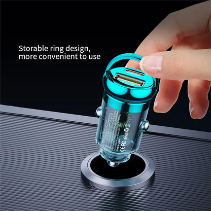 XUNDD XDCH-079 Car Charger Pull Tab PD 30W + QC3.0 Cigarette Lighter Adapter with Indicator Light