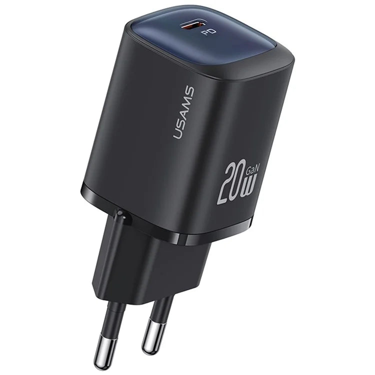 USAMS CC248 PD 20W GaN Charger Compact Design Fast Charging Adapter, EU Plug