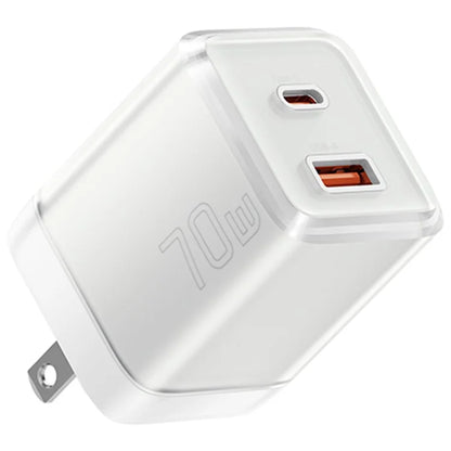 ESSAGER GaN 70W USB+Type-C Wall Charger Plug Charging Adapter