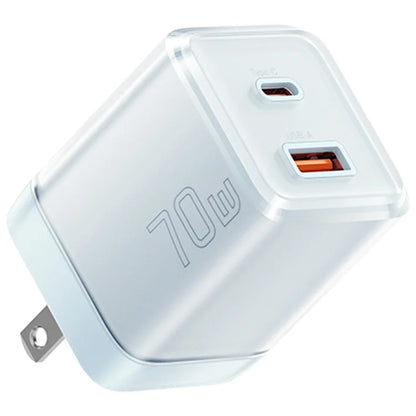 ESSAGER GaN 70W USB+Type-C Wall Charger Plug Charging Adapter