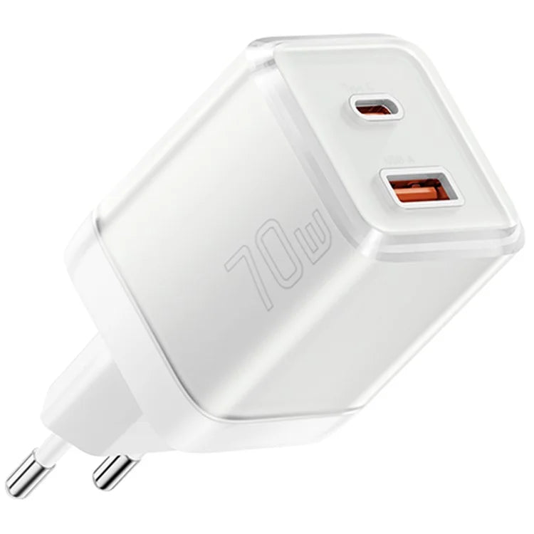 ESSAGER GaN 70W USB+Type-C Wall Charger Plug Charging Adapter