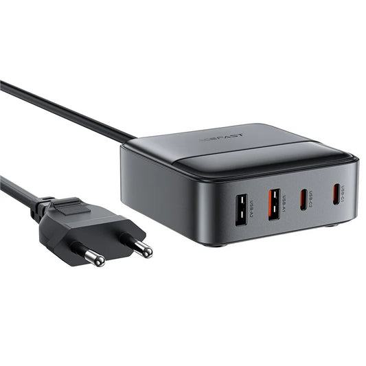 ACEFAST Z6 EU Plug PD 65W GaN Charger 2 USB-C+2 USB-A Desktop Charger Power Station