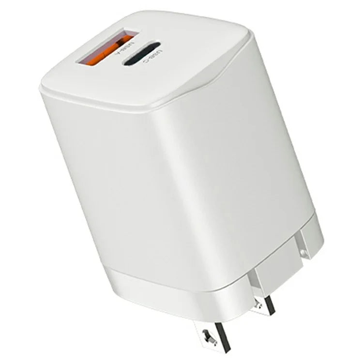 KZDOO PD 20W Wall Charger USB-C+USB-A Dual-Port Power Adapter Charger