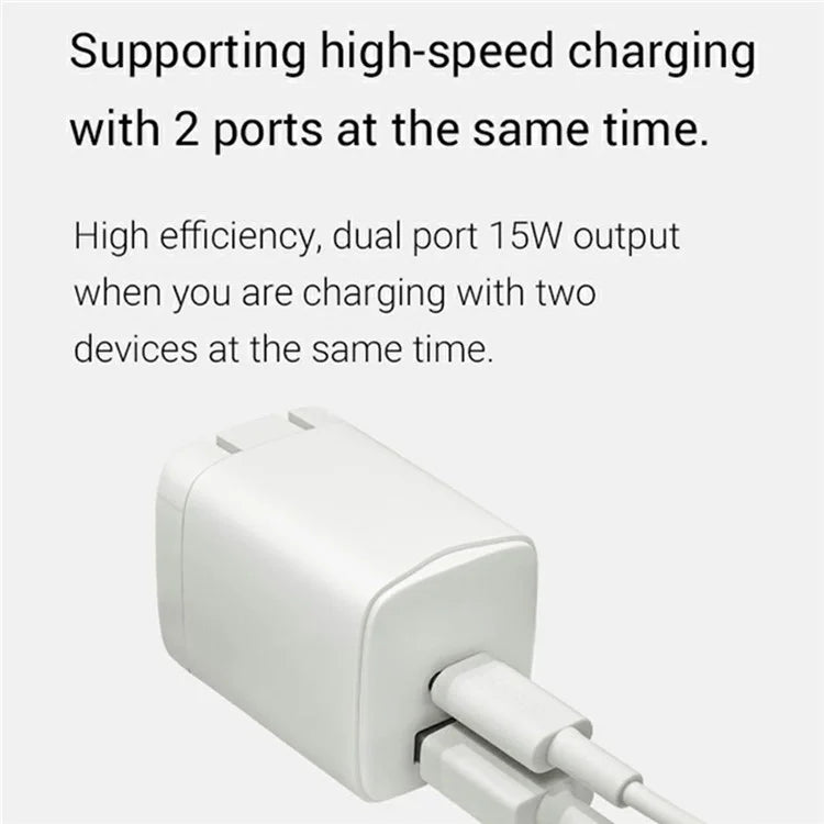 KZDOO PD 20W Wall Charger USB-C+USB-A Dual-Port Power Adapter Charger
