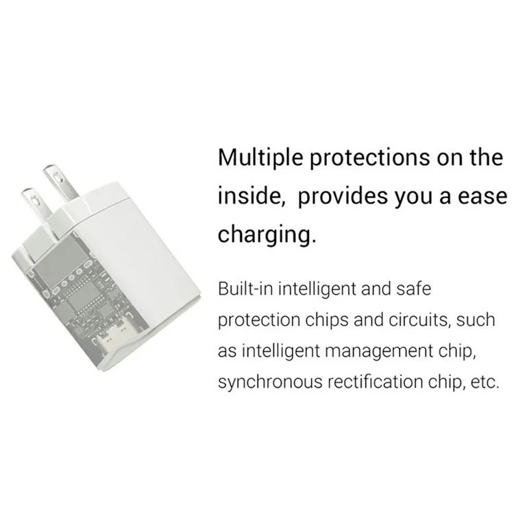 KZDOO PD 20W Wall Charger USB-C+USB-A Dual-Port Power Adapter Charger