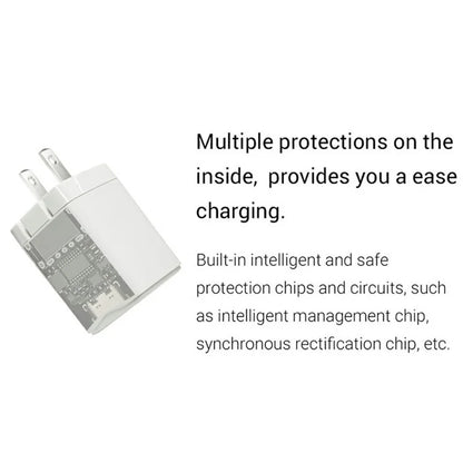 KZDOO PD 20W Wall Charger USB-C+USB-A Dual-Port Power Adapter Charger