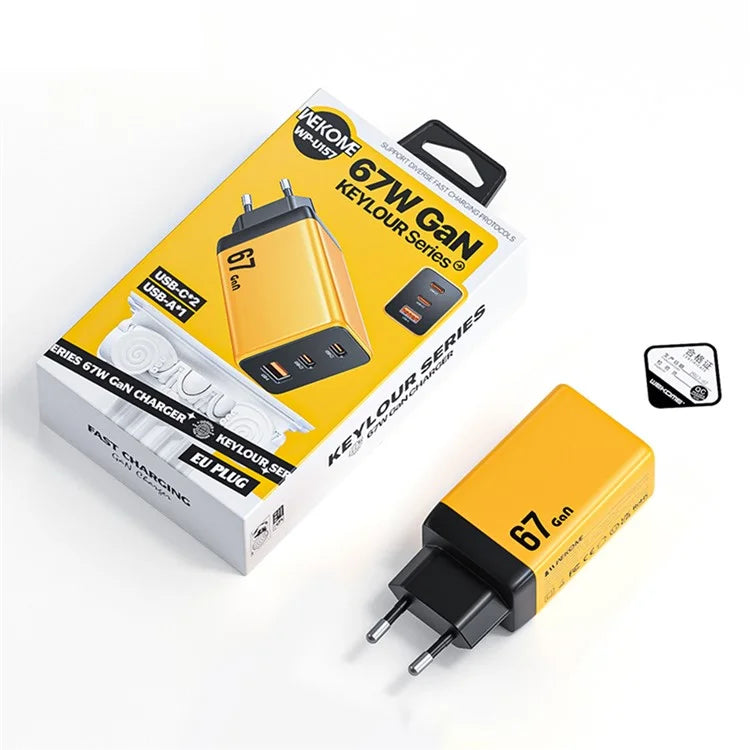 WEKOME WP-U157 67W GaN Charger Phone Fast Charging Adapter - EU Plug