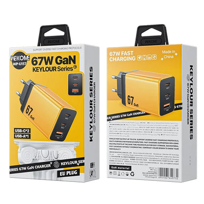 WEKOME WP-U157 67W GaN Charger Phone Fast Charging Adapter - EU Plug
