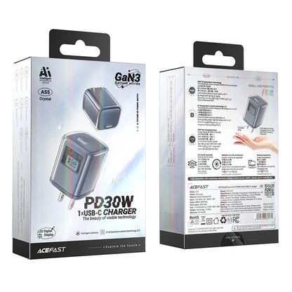 ACEFAST A5 Crystal Series PD 30W GaN Wall Charger Type-C Phone Fast Charge Adapter
