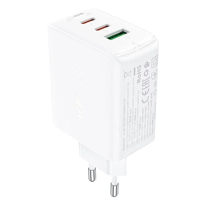 ACEFAST A41 PD 65W GaN Wall Charger 2 Type-C + 1 USB-A Phone Charging Adapter, EU Plug