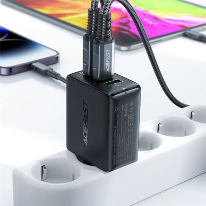ACEFAST A41 PD 65W GaN Wall Charger 2 Type-C + 1 USB-A Phone Charging Adapter, EU Plug