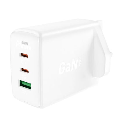 ACEFAST A44 PD 65W Wall Charger 2 Type-C + 1 USB-A GaN Phone Charging Adapter, UK Plug
