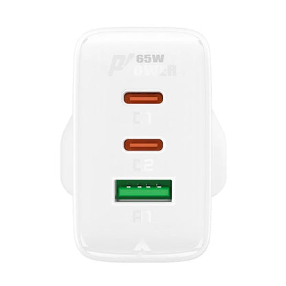 ACEFAST A44 PD 65W Wall Charger 2 Type-C + 1 USB-A GaN Phone Charging Adapter, UK Plug