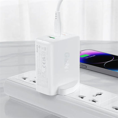 ACEFAST A44 PD 65W Wall Charger 2 Type-C + 1 USB-A GaN Phone Charging Adapter, UK Plug