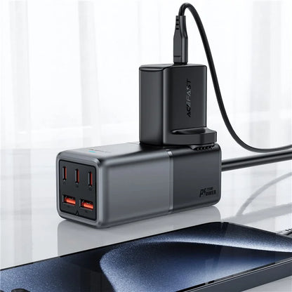ACEFAST Z3 GaN Tech PD 75W 2 USB + 3 Type-C Ports Wall Charger Power Socket Charging Dock Station (UK Plug)