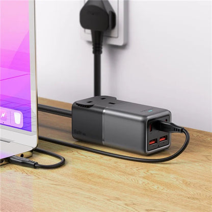 ACEFAST Z3 GaN Tech PD 75W 2 USB + 3 Type-C Ports Wall Charger Power Socket Charging Dock Station (UK Plug)