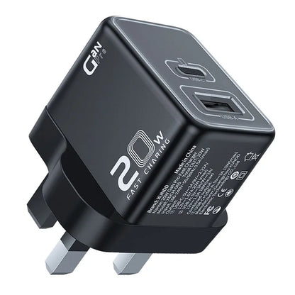 XUNDD XDCH-065 20W Fast Charging Block Type-C+USB-A GaN Power Adapter