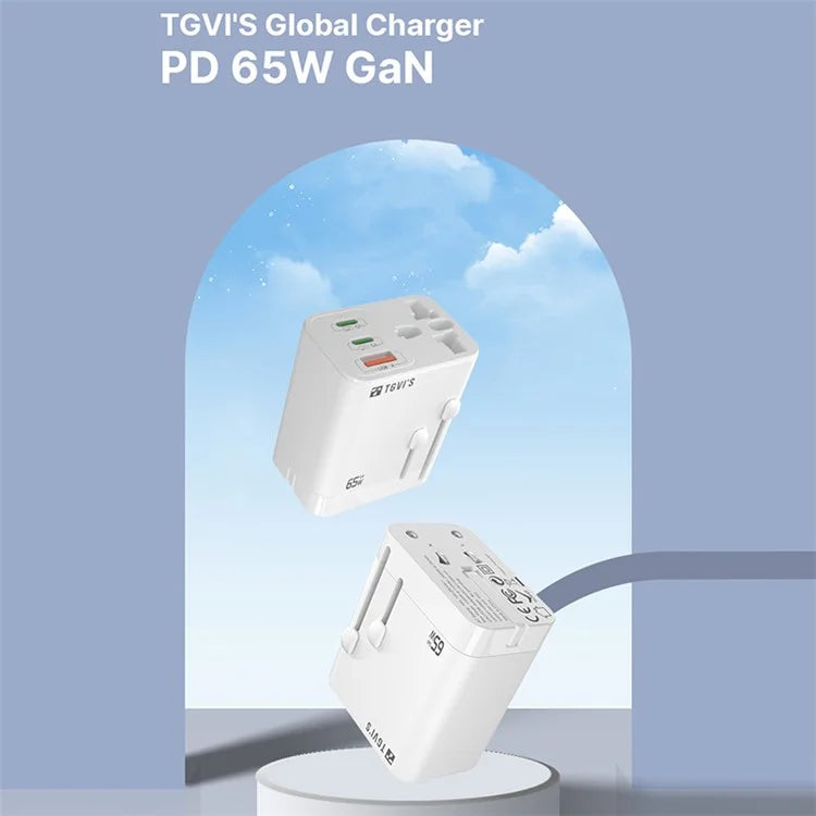 TGVIS Universal Series PD 65W Global Charger GaN Wall Charger Adapter