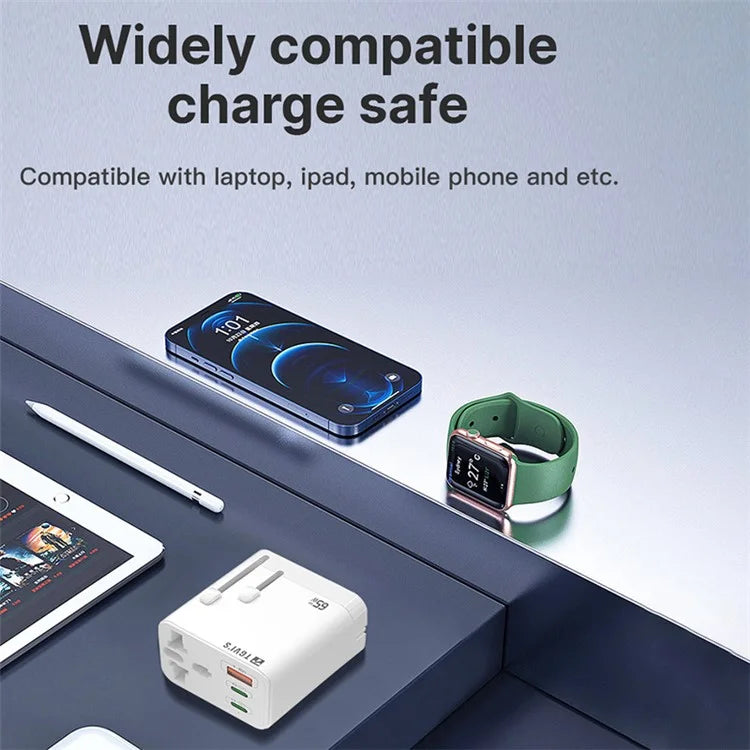 TGVIS Universal Series PD 65W Global Charger GaN Wall Charger Adapter