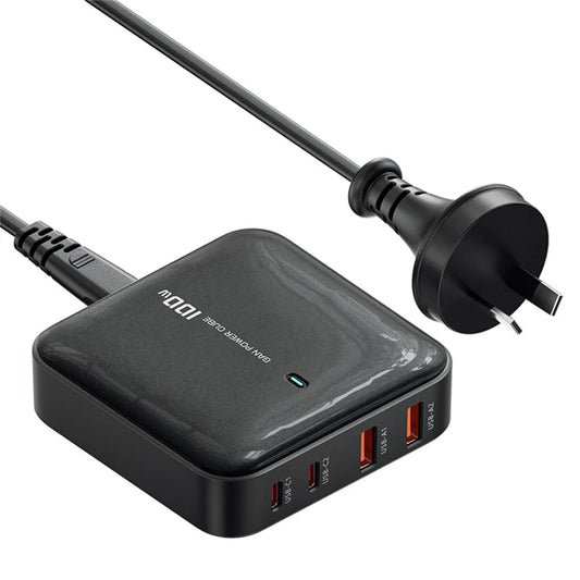 TOOCKI 100W High Power GaN Desktop Charger with 1.5m AC Cable, 2 Type-C+2 USB-A