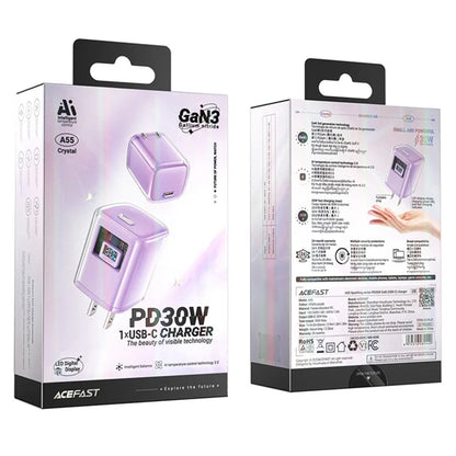 ACEFAST A55 GaN Power Adapter PD 30W USB-C Wall Charger Block