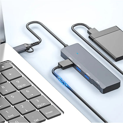 ADS-309D Type-C+USB Expansion Hub Adapter to 3xUSB 3.0+1xUSB-C 3.0 Data Port