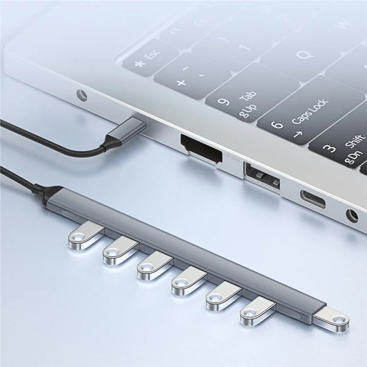 ADS-303C Type-C Docking Station USB 3.0 Splitter for Laptop / Tablet / PC 7-Port USB Hub
