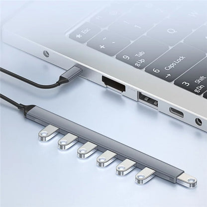 ADS-303C Type-C Docking Station USB 3.0 Splitter for Laptop / Tablet / PC 7-Port USB Hub