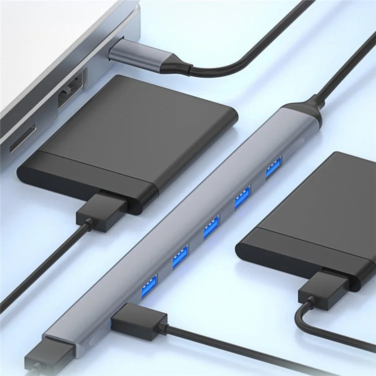 ADS-303C Type-C Docking Station USB 3.0 Splitter for Laptop / Tablet / PC 7-Port USB Hub