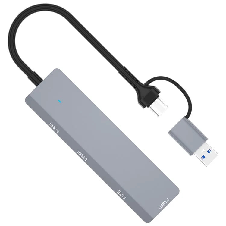 ADS-310D 2-in-1 Type-C + USB-A to 3x USB 3.0 Hub Splitter with SD / TF Card Slot