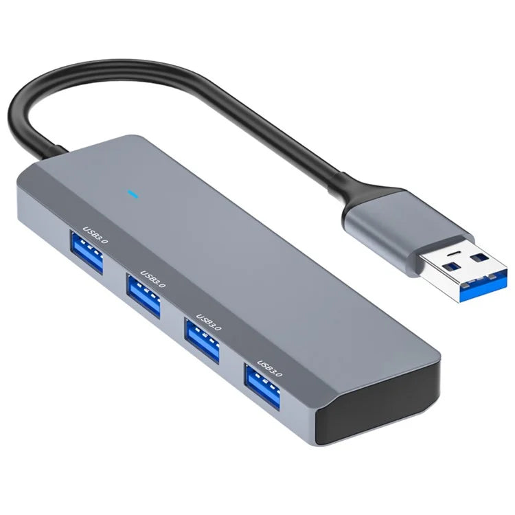 ADS-305A USB to 4 X USB3.0 Docking Station USB Hub Aluminum Alloy Adapter