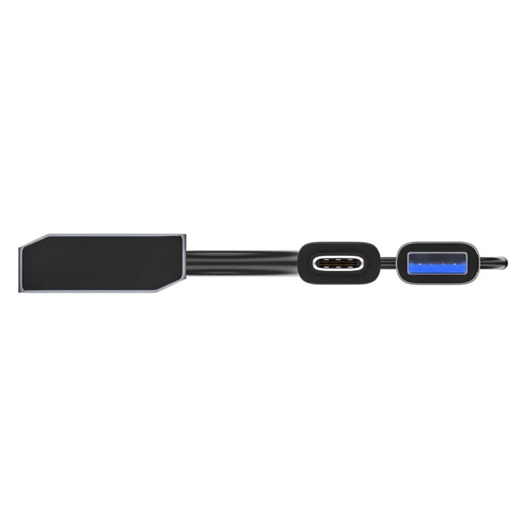 ADS-305D USB / Type-C to 4 USB3.0 Ports Docking Station USB Hub Aluminum Alloy Computer Laptop Adapter