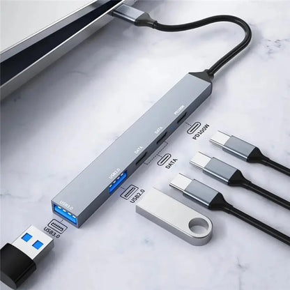ADS-809 5-Port Type-C Expansion Hub USB 3.0 / 2.0 Converter Support PD 100W Fast Charging