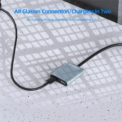 HC443 USB-C Hub PD100W Data Transfer Adapter for AR Glasses / Mobile Phone / Tablet