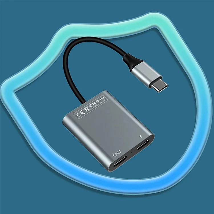 HC443 USB-C Hub PD100W Data Transfer Adapter for AR Glasses / Mobile Phone / Tablet