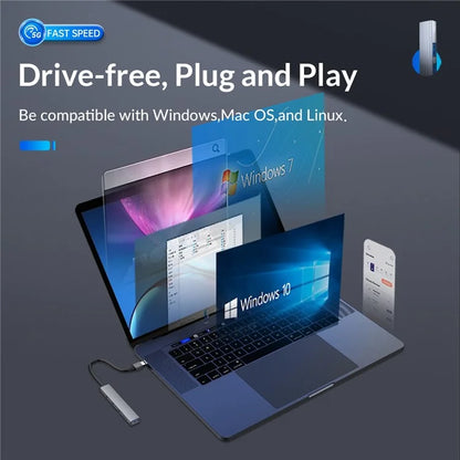 ORICO AH-A13 1*USB 3.0 + 3*USB 2.0 HUB 4 Port Aluminum Alloy USB Splitter for Macbook Pro PC Computer