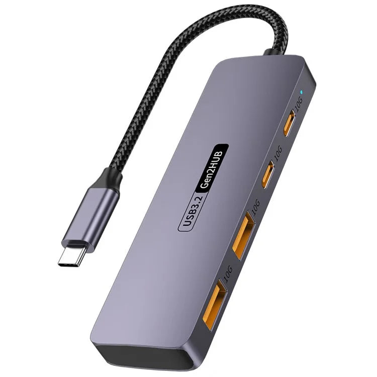 T-508 4-in-1 Type-C Docking Station for Notebook, Tablet, Smartphone Splitter Converter USB 3.2 Hub