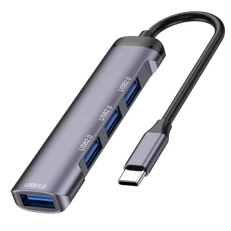 T-503 4-in-1 Type-C Docking Station USB-C to USB2.0x3 + USB3.0 HUB Adapter