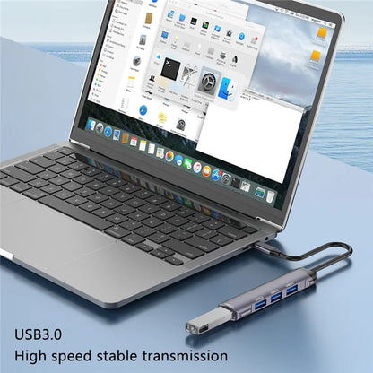 T-503 4-in-1 Type-C Docking Station USB-C to USB2.0x3 + USB3.0 HUB Adapter